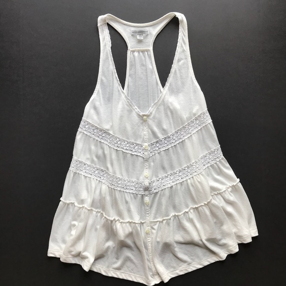 American Eagle Outfitters Tops - American Eagle Outfitters: cream racer back tank